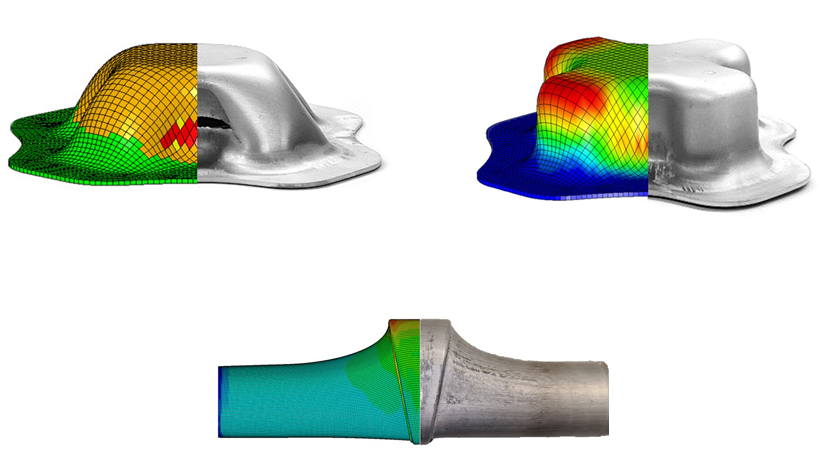 Components created during the project from a combination of FEM simulation and experiment. The plate and tube-based components were successfully formed using the HDF technology. Components created during the project from a combination of FEM simulation and experiment. The plate and tube-based components were successfully formed using the HDF technology.