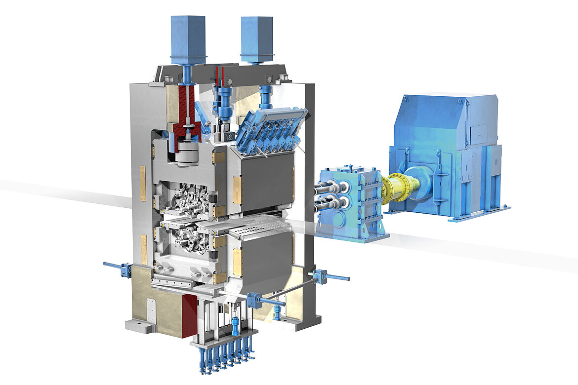 SplitBlock: upper and lower roll sets with flexible gap SplitBlock: upper and lower roll sets with flexible gap